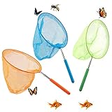 Schmetterling Net Kinder, 3 Stück Teleskop Kescher, Ausziehbar Klein...
