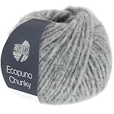 LANA GROSSA Ecopuno Chunky | Superleichtes, flauschiges Effektgarn mit Baby...
