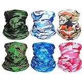 Geek-M 6 Stück Schlauchschal Multifunktionstuch für Herren/Damen Bandana...