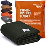 Wolly Mammoth 80% Wolle Decke - Sofa Kuscheldecke 167 x 230 cm Dicke...