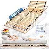 Coemo 7-Zonen Lattenrost Ergo 80x200 Lattenrahmen - verstellbares Kopfteil -...