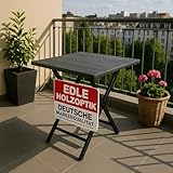 Onbest Balkontisch mit Holz Optik – klappbar – Campingtisch aus robustem...