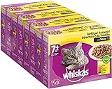 Whiskas 7 + Katzenfutter – Geflügel-Auswahl in Sauce – Hochwertiges...