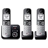 Panasonic KX-TG6863GS Schnurlostelefon mit 3 Mobilteilen und Anrufbeantworter...