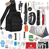 Notfallrucksack für Krisenvorsorge - Komplettes Survival Set mit Werkzeug,...