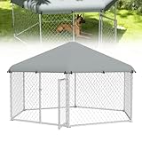 UISEBRT Hundezwinger Hundehütte Outdoor Hundehaus 280x250x165 cm UV- &...