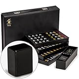 Yellow Mountain Imports Japanisches Riichi Mahjong-Set - Schwarze...