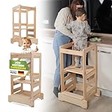 JETZT NEU! STRAHLKIND® Lernturm ab 1 Jahr [Anti Kipp Schutz] aus Kiefernholz -...