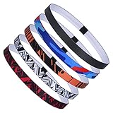 URAQT Sport Stirnbänder Unisex, 5 Stück Elastische, Dünn, Anti-Rutsch Thin...