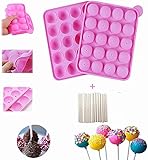 YIQI 20 Hohlraum Formen Silikon Lollipop Tablett - Größe 22.5*18*3 cm Kreis...