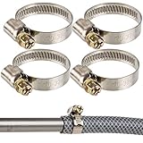 Schlauchschellen mit Schneckenantrieb, 4 Pack, Spannbereich Ø 20-32 mm, für 1'...