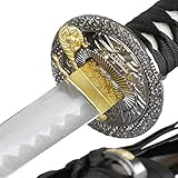 Epic Swords Katana Black Tiger Samuraischwert Deko stumpf mit Schwertständer...