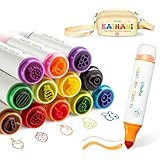 Ohuhu Filzstifte Kinder Auswaschbar mit Stempelstifte - 12 Farben Marker |...