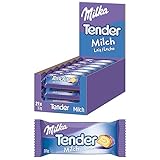 Milka Tender Milch 21 x 37g, Biskuit-Rolle mit Milchcrèmefüllung und...