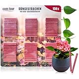 com-four® 150x Düngestäbchen - Blumendünger für Grünpflanzen und...