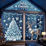 118 Stk Fensterbilder Weihnachten Groß,Fensterdeko Weihnachten...