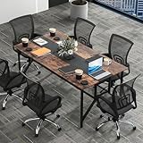 COSTWAY Großer Konferenztisch, rechteckiger Besprechungstisch mit...