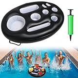 GOLRISEN Aufblasbarer Getränkehalter Pool Schwimmender Getränkehalter 2 in1...