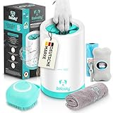 RELASITY® 4-in-1 Set Pfotenreiniger für Hunde - Weicher Hundepfoten Reiniger -...