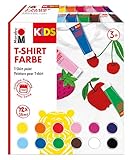 Marabu 0308000000011 - KiDS T-Shirt Farbe, Stoffmalfarbe zum Gestalten, 12 x 36...