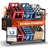 Heldenwunder Getränkekistenregal (6 Kästen) Metall Sixpack-Halter, 2 Haken |...