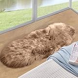 ORINOVA Kunstfell Teppich Fellteppich Beige Flauschig 60x120 cm Kuschelteppich...