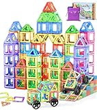 COOLJOYA Magnetische Bausteine 48 Teile, Magnetspiel STEM Magnetbausteine,...