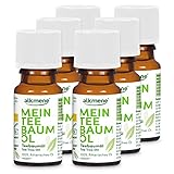 alkmene Mein 100% reines Teebaumöl 6x 10 ml vegan & klimaneutral - naturreines...