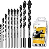 Fliesenbohrer Glasbohrer Set, Professionelles Fliesenbohrer Set (10 Stück) für...