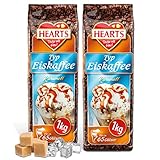 HEARTS Eiskaffee Karamell 2er Pack x 1 kg, Intant Kaffee Pulver für Sommer,...