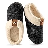 ULTRAIDEAS Ladies’ Cozy Memory Foam Slippers Fuzzy Wool-Like Plush Fleece...
