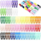 NEBURORA 150 Stück bunte Haarspangen mit Druckknopf, 30 Farben, 2 Zoll...