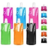 RHZXD 6 Stück Faltbare Wasserflaschen, 500ML Faltbare Trinkflasche, 6 Farben...