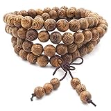 Thajaling 108 Gebetskette Mala Armband, Naturholz tibetisch-buddhistischen...