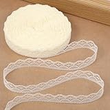 27M Spitzenband Beige Vintage Weiss Spitze 15cm Spitzenborte Beige Breit...