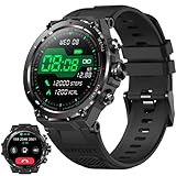 Militär Smartwatch Herren mit Telefonfunktion, 1,32' HD Touchscreen Fitness...