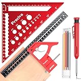 Zimmermannswinkel Set, Preciva Metrisches Streichmaß und Dreiecke...