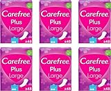 Carefree Slipeinlagen Plus Large mit Frischeduft (6 x 48 Stück), extra breit...