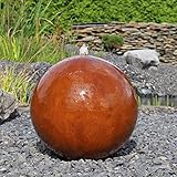 CLGarden Cortenstahl Kugelbrunnen CSB50 Gartenbrunnen Wasserspiel Rost Kugel...