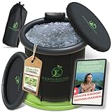 kerngesund Eisbad (Ø 80cm) - Eistonne für Zuhause - Eisfass Deckel und...