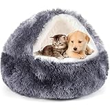 SHJOEE Flauschig Hundebett Muschelform 70cm Katzenbett Warm Tierbett...