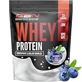 Whey Protein Pulver - 1000 g (Blueberry Milk) - Mit Isolate Anteil - Instant...