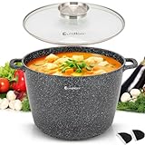 EliteHoff Kochtopf, Suppentopf aus Aluminiumguss mit Antihaftbeschichtung,...