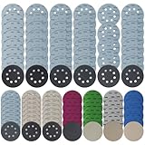 86 Stück Schleifpapier 125mm für Klett, Schleifscheiben 8 Loch,...