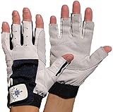 BluePort 1 Paar Unisex Segelhandschuhe Gr. L / 9 aus Leder - 5 Finger...