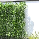 CUXAHO Kunstpflanze Bambus Groß Balkon Sichtschutz Wetterfest Kunstbaum...