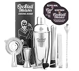 CocktailMeister Premium Cocktail Shaker Set, Professional Cocktail Mixing Set,...