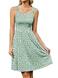 StylSense Kleid Damen Sommer Knielang Ärmelloses Blumenkleid mit...