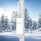 NEWFAST Outdoor WLAN Access Point,AC1200 WiFi Access Point mit 3 Gigabit...