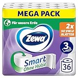 Zewa Smart Toilettenpapier Ohne Hülse, Großpackung Mit 36 Rollen (9 x 4 x 300...